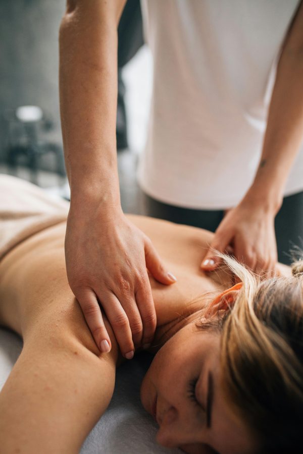 Gentle Bowen technique being applied during treatment